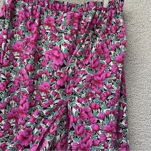 Shein Curve Floral Smocked High Slit Ruffle Hem Skirt Set Sz 1XL - Picture 6 of 12
